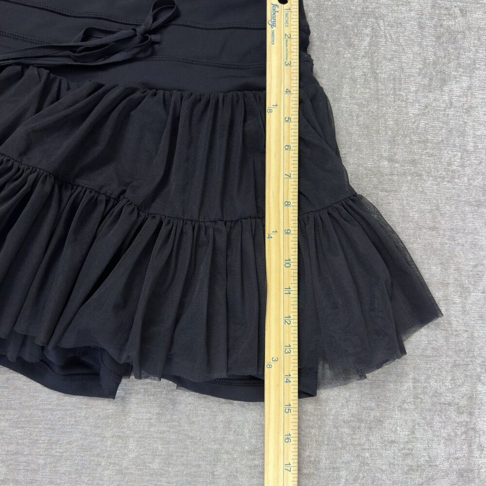 Popflex Black Pirouette Skort Small Tulle Tiered Tennis Dance Pickleball Skirt - Picture 6 of 6